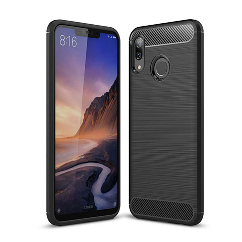 Funda Silicona Carcasa Goma Twill para Huawei P Smart+ Plus Negro