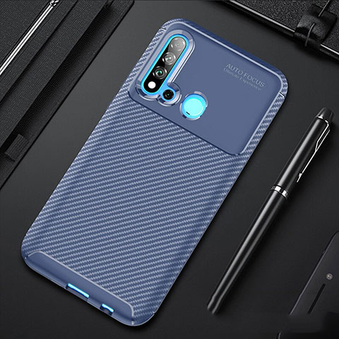 Funda Silicona Carcasa Goma Twill para Huawei P20 Lite (2019) Azul
