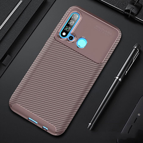 Funda Silicona Carcasa Goma Twill para Huawei P20 Lite (2019) Marron