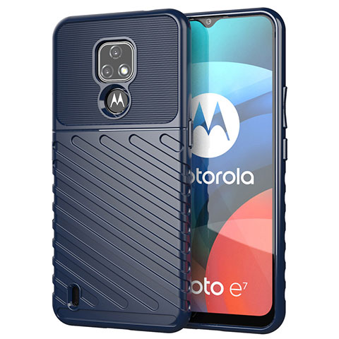 Funda Silicona Carcasa Goma Twill para Motorola Moto E7 (2020) Azul