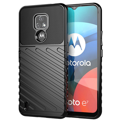 Funda Silicona Carcasa Goma Twill para Motorola Moto E7 (2020) Negro