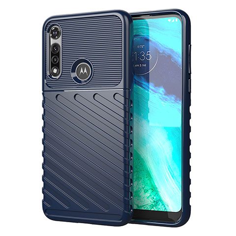 Funda Silicona Carcasa Goma Twill para Motorola Moto G Fast Azul