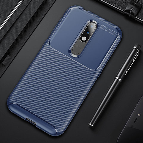 Funda Silicona Carcasa Goma Twill para Nokia 4.2 Azul