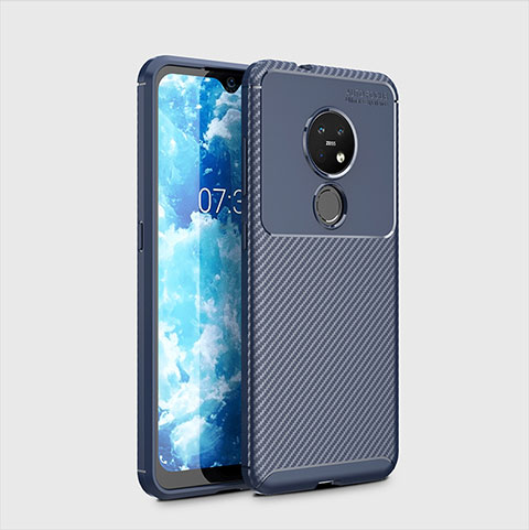 Funda Silicona Carcasa Goma Twill para Nokia 6.2 Azul