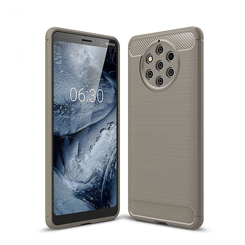 Funda Silicona Carcasa Goma Twill para Nokia 9 PureView Gris