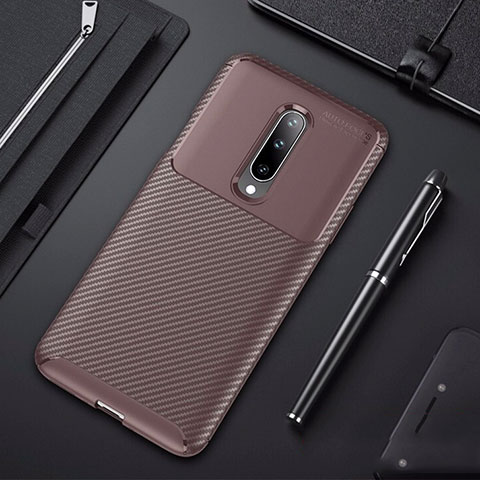 Funda Silicona Carcasa Goma Twill para OnePlus 7 Pro Marron