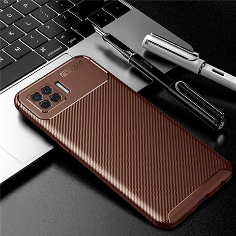 Funda Silicona Carcasa Goma Twill para Oppo A73 (2020) Marron