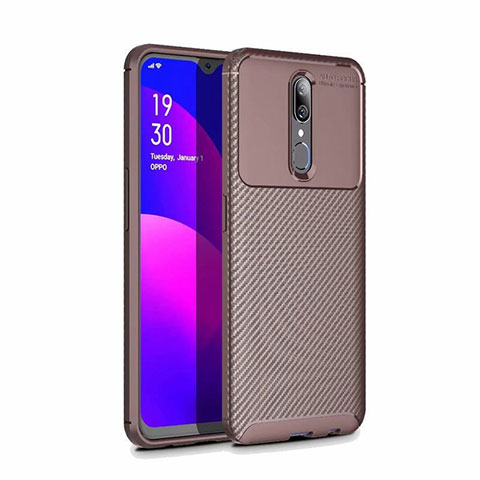 Funda Silicona Carcasa Goma Twill para Oppo A9X Marron