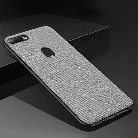 Funda Silicona Carcasa Goma Twill para Oppo AX7 Gris