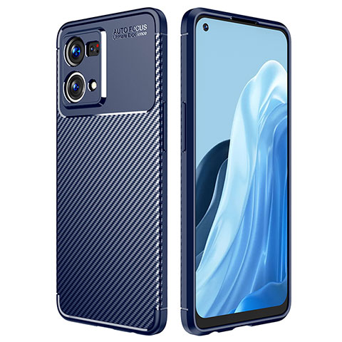 Funda Silicona Carcasa Goma Twill para Oppo F21 Pro 4G Azul