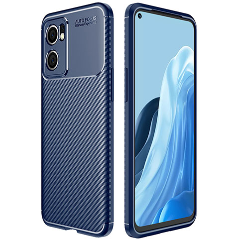 Funda Silicona Carcasa Goma Twill para Oppo Find X5 Lite 5G Azul