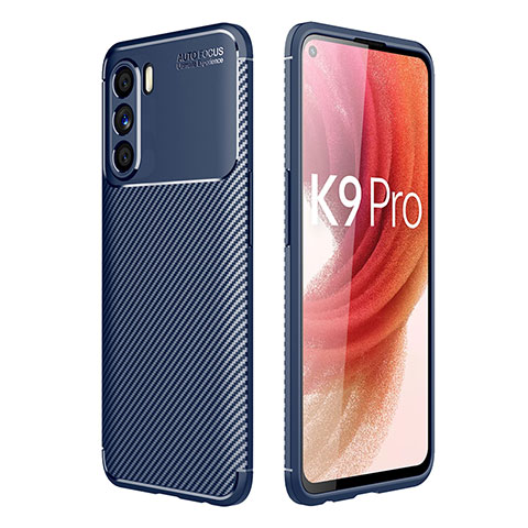 Funda Silicona Carcasa Goma Twill para Oppo K9 Pro 5G Azul