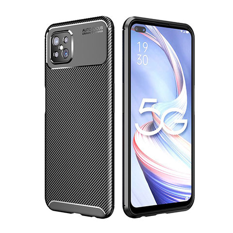 Funda Silicona Carcasa Goma Twill para Oppo Reno4 Z 5G Negro