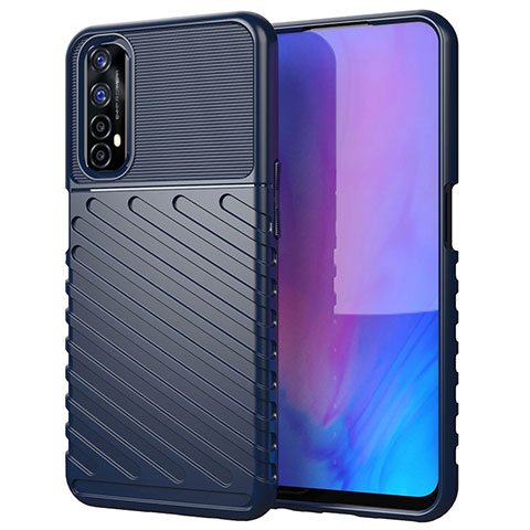 Funda Silicona Carcasa Goma Twill para Realme 7 Azul