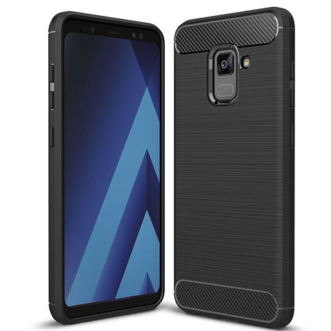 Funda Silicona Carcasa Goma Twill para Samsung Galaxy A5 (2018) A530F Negro