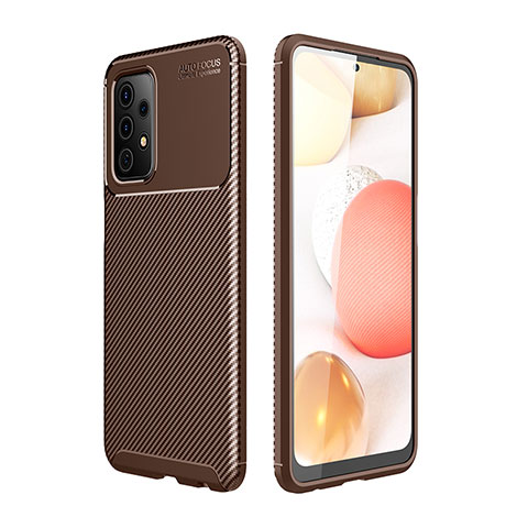 Funda Silicona Carcasa Goma Twill para Samsung Galaxy A52 5G Marron