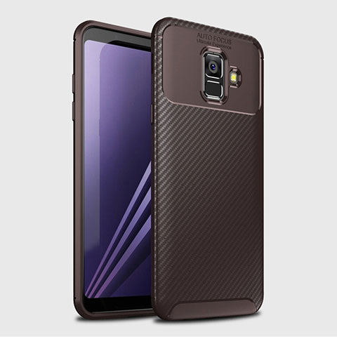 Funda Silicona Carcasa Goma Twill para Samsung Galaxy A6 (2018) Dual SIM Marron