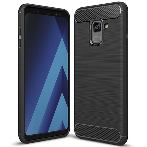 Funda Silicona Carcasa Goma Twill para Samsung Galaxy A8+ A8 Plus (2018) A730F Negro
