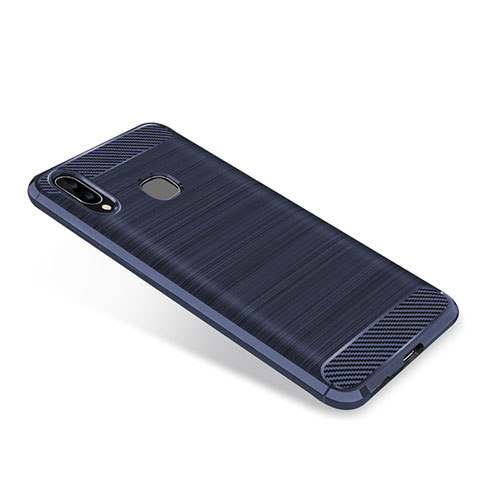 Funda Silicona Carcasa Goma Twill para Samsung Galaxy A9 Star SM-G8850 Azul