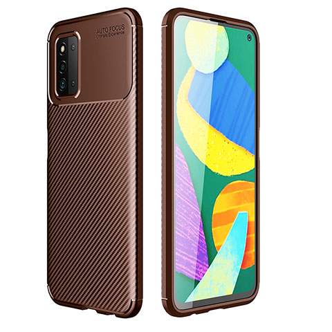 Funda Silicona Carcasa Goma Twill para Samsung Galaxy F52 5G Marron