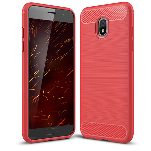 Funda Silicona Carcasa Goma Twill para Samsung Galaxy J3 Star Rojo