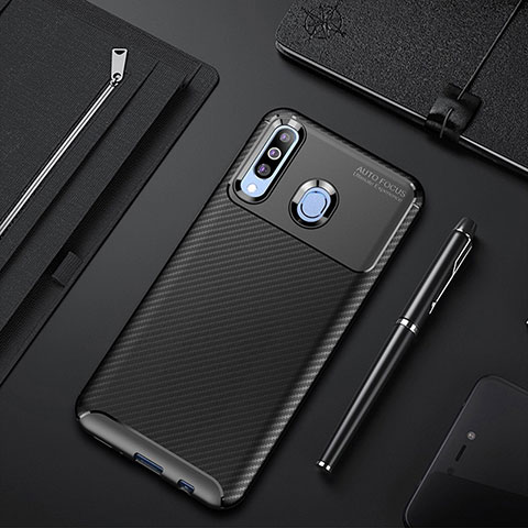 Funda Silicona Carcasa Goma Twill para Samsung Galaxy M40 Negro