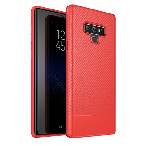Funda Silicona Carcasa Goma Twill para Samsung Galaxy Note 9 Rojo