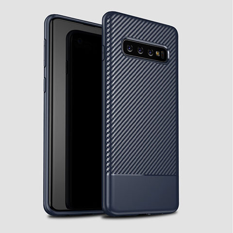 Funda Silicona Carcasa Goma Twill para Samsung Galaxy S10 5G Azul