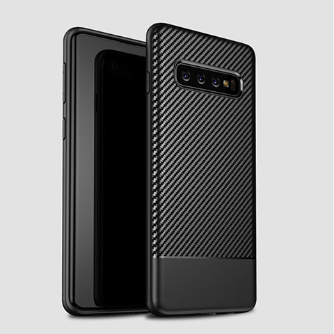 Funda Silicona Carcasa Goma Twill para Samsung Galaxy S10 Negro