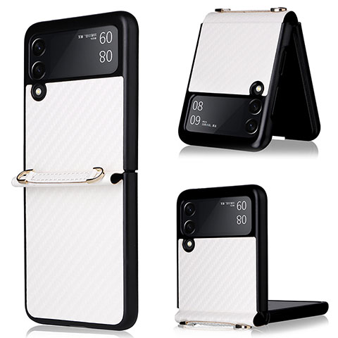 Funda Silicona Carcasa Goma Twill para Samsung Galaxy Z Flip3 5G Blanco