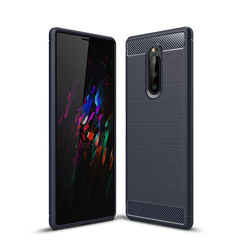 Funda Silicona Carcasa Goma Twill para Sony Xperia 1 Azul