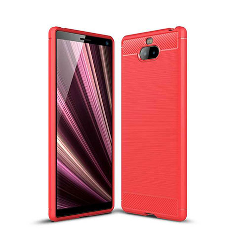 Funda Silicona Carcasa Goma Twill para Sony Xperia 10 Plus Rojo