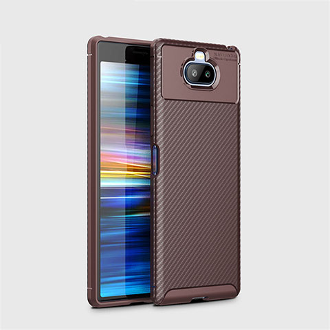 Funda Silicona Carcasa Goma Twill para Sony Xperia 8 Lite Marron