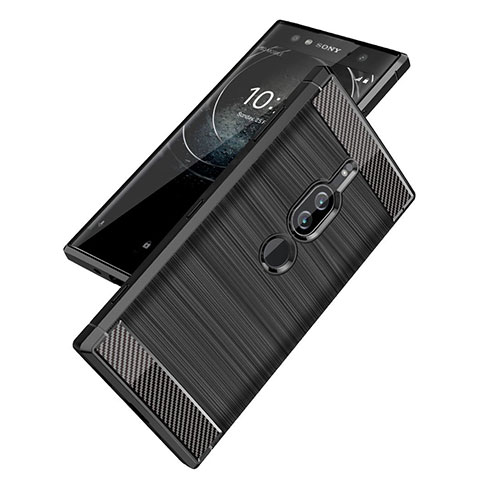 Funda Silicona Carcasa Goma Twill para Sony Xperia XZ2 Premium Negro