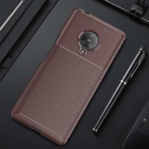 Funda Silicona Carcasa Goma Twill para Vivo Nex 3 Marron