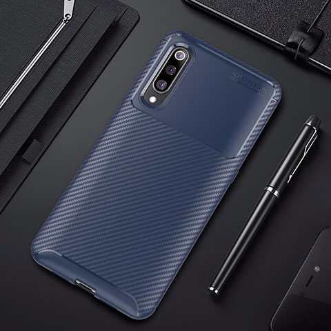 Funda Silicona Carcasa Goma Twill para Xiaomi Mi 9 Azul