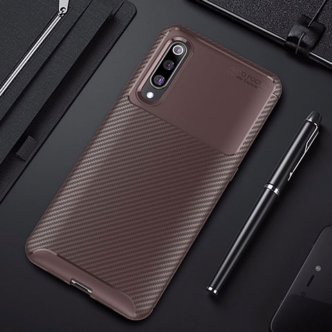 Funda Silicona Carcasa Goma Twill para Xiaomi Mi 9 Pro 5G Marron