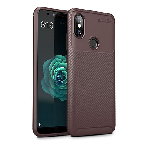 Funda Silicona Carcasa Goma Twill para Xiaomi Redmi 6 Pro Marron