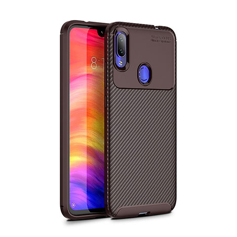 Funda Silicona Carcasa Goma Twill para Xiaomi Redmi Note 7 Pro Marron