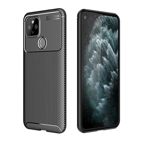 Funda Silicona Carcasa Goma Twill QK1 para Google Pixel 5 Negro