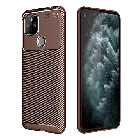 Funda Silicona Carcasa Goma Twill QK2 para Google Pixel 4a 5G Marron