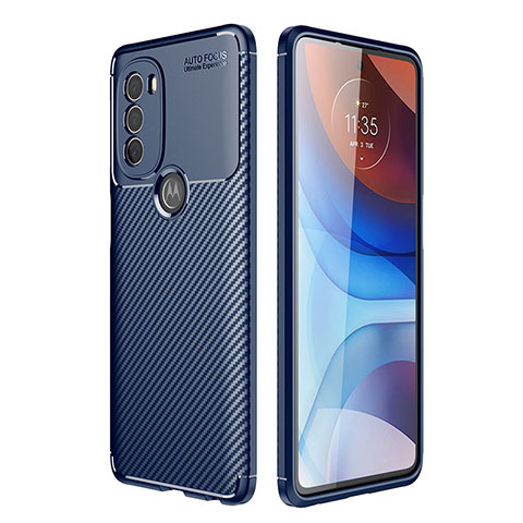 Funda Silicona Carcasa Goma Twill S01 para Motorola Moto G71 5G Azul