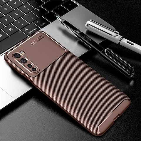 Funda Silicona Carcasa Goma Twill S01 para OnePlus Nord Marron