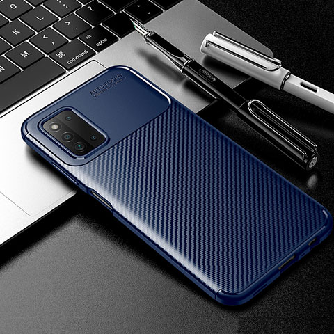 Funda Silicona Carcasa Goma Twill S01 para Samsung Galaxy F52 5G Azul