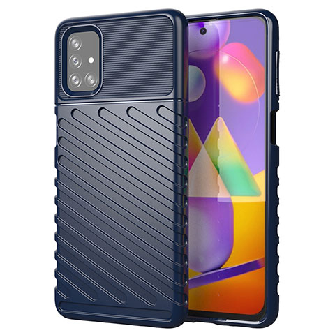 Funda Silicona Carcasa Goma Twill S01 para Samsung Galaxy M31s Azul