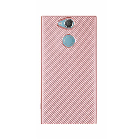 Funda Silicona Carcasa Goma Twill S01 para Sony Xperia XA2 Ultra Oro Rosa