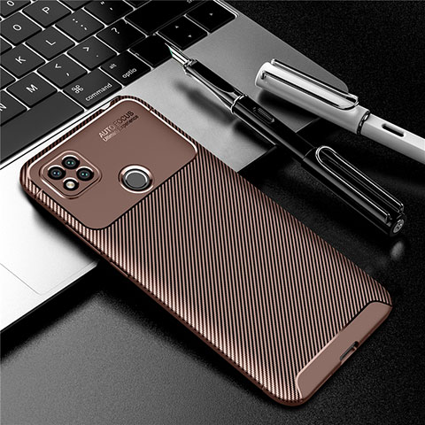 Funda Silicona Carcasa Goma Twill S01 para Xiaomi Redmi 9C NFC Marron