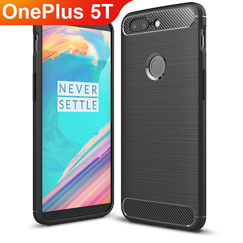 Funda Silicona Carcasa Goma Twill T01 para OnePlus 5T A5010 Negro