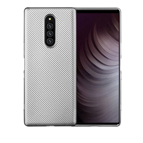 Funda Silicona Carcasa Goma Twill T01 para Sony Xperia XZ4 Plata