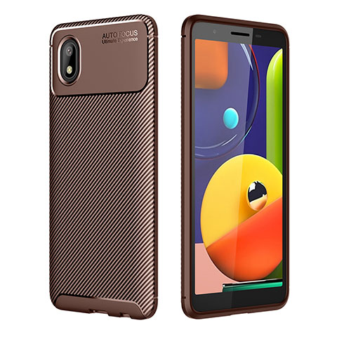 Funda Silicona Carcasa Goma Twill WL1 para Samsung Galaxy M01 Core Marron